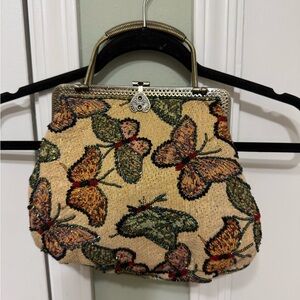 Elegant Butterfly Embroidered Handbag
